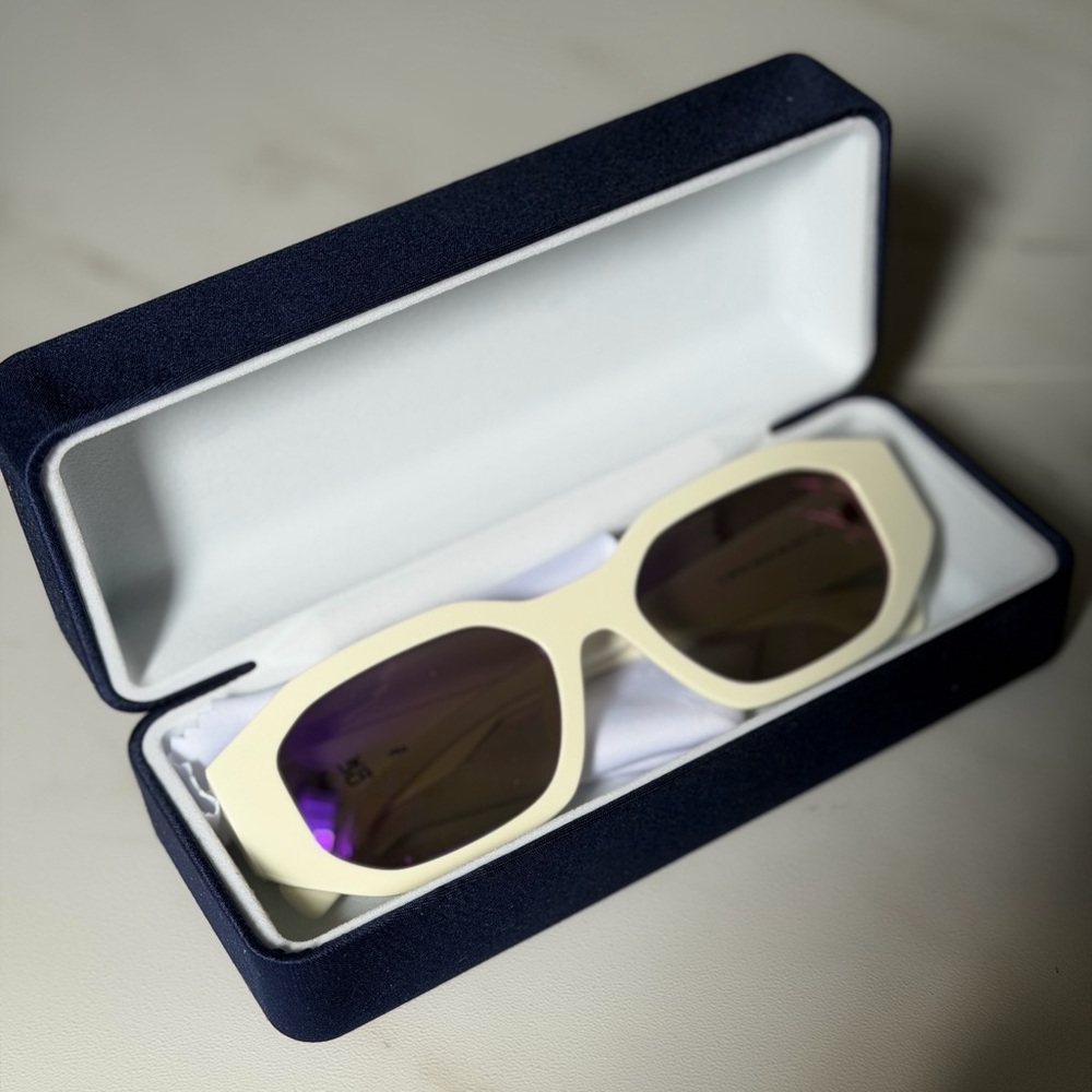 FILA Cream Sunglasses Y2K Sporty Chic Retro Eyewear